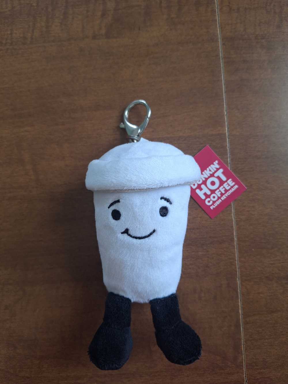 Dunkin' Hot Coffee Plush Keychain - White